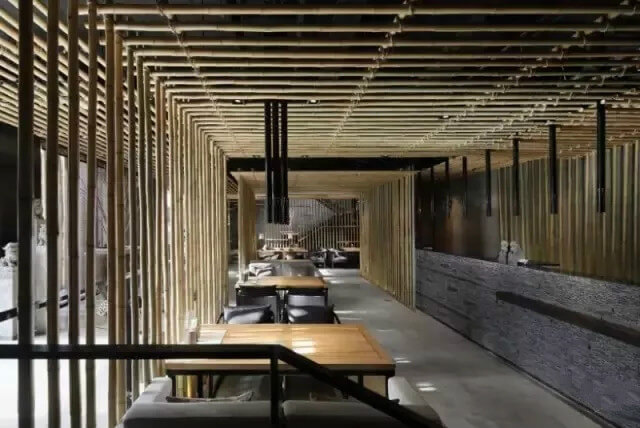 烤肉如何让餐厅设计玩转中国风？几根竹子让你眼前一亮！